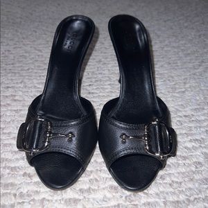 Black Heeled Slide V2